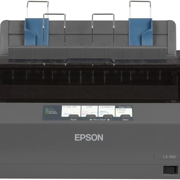 Epson LX-350 Dot Matrix Printer - Gray and Blue - Picture 1 of 5